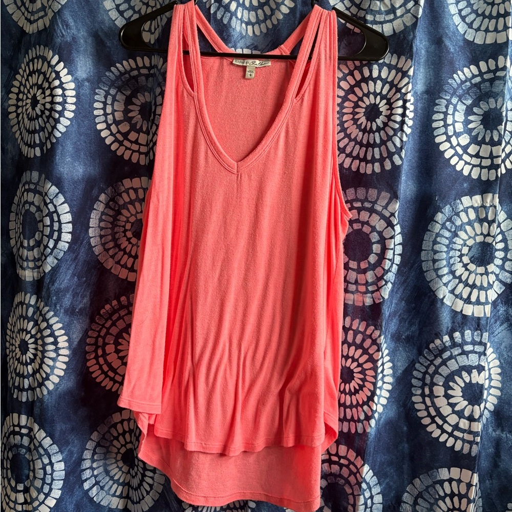 Express One Eleven Coral Sleeveless Tank Top